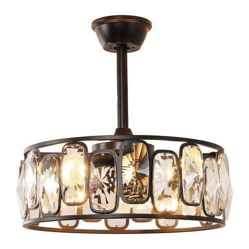 Modern crystal ceiling fan - crystal,